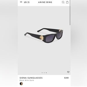 Anine Bing Siena Sunglasses Black